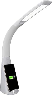 OttLite Purify Desk Lamp with Wireless Charging & Sanitizing Light for Reduced Eyestrain