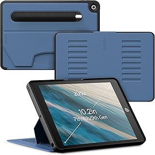 Zugu Case for iPad 7/8/9, 10.2" Stand with Pencil Holder & Auto Wake/Sleep