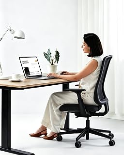 ProtoArc Women's Ergo Office Chair with Mesh Back & Sliding Seat for Compact Spaces