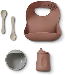 Silver Cross Kids Mealtime Set with Bowl, Beaker, Bib & Spoons
