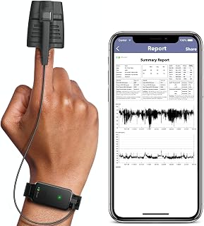EMAY SleepO2 Pulse Ox for Continuous Blood Oxygen Tracking & Sleep Analysis