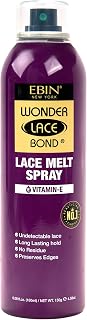 EBIN NEW YORK Wonder Lace Bond Melt Spray, Extra-Firm Hold with Vitamin E & Biotin, Resists Humidity