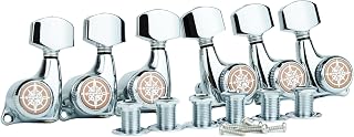 Guyker 6-Piece Guitar Locking Tuners for Right and Left-Handed Players, Chrome Finish