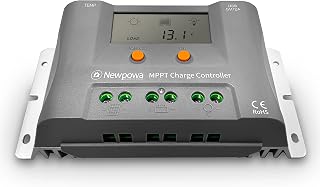 Newpowa 10A MPPT Solar Charge Controller with LCD Display for 12V Batteries & Dual USB Ports