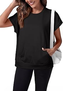 Shewin Women's Trendy, Oversized Crewneck Sweatshirt for Spring & Summer