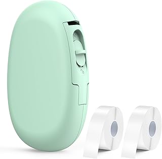 nSUPVAN E10 Green Label Maker with White Rolls