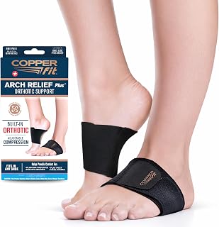 Copper Fit Arch Support Shoes with Orthotic Insoles, Black