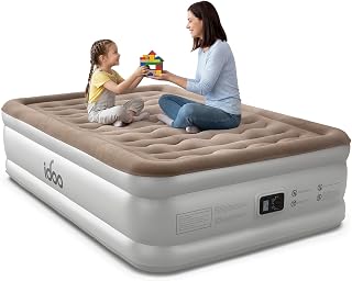 iDOO Full-Size Air Mattress with Quick Inflation and Pump