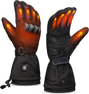 SAVIOR HEAT Electric Gloves with Touchscreen, Rechargeable Battery for All Riding Activities