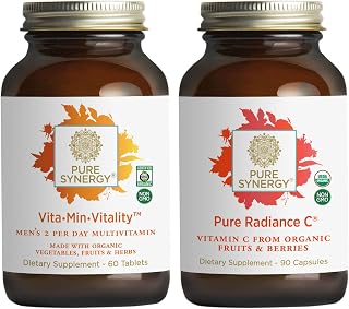 PURE SYNERGY Essential Men's Multivitamin + Energy Bundle with Adaptogens & CImmune Support
