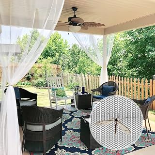 RYB HOME Outdoor Waterproof Mosquito Netting Curtains for Porch & Patio
