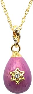 Keren Kopal 24K Gold Star of David Necklace, Faberge-Inspired Charm Gift for Wife or Mom