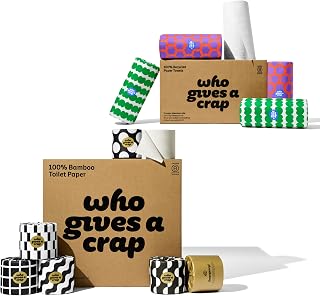 Who Gives A Crap Bamboo Toilet Paper & Recycled Paper Towels Bundle