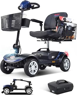 MetroMobility 15-25Mile Range 330lb Capacity Scooter for Seniors, Blue