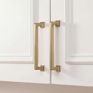 Homdiy 10-Pack 5" Square Bronze Cabinet Pulls | Rustproof Zinc, Easy Install, Kitchen & Bath
