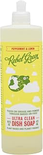 Rebel Green Peppermint & Lemon Dish Soap, 16 oz Pack