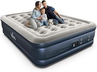 iDOO Queen Air Mattress with Built-in Pump and 18" Raised Support