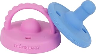 Morepeas Flip Pacifier with Case | Soft Silicone for Baby to Toddler | Teething Ring & Safety Air Holes