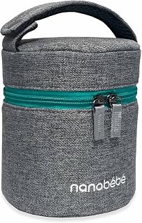Nanobebe Breastmilk Cooler Bag with Ice Pack – Gray