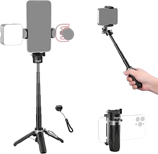 NEEWER Selfie Stick with Bluetooth Remote for iPhone, Foldable Tripod for Vlogging