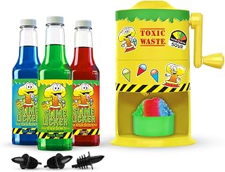 Hawaiian Shaved Ice Snow Cone Kit – Manual Shaver, 3 Flavors, & Pour Spouts