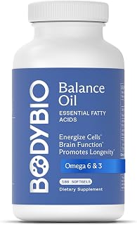 BodyBio Balance Oil - Brain, Skin, Mood Support with Omega 3 & 6