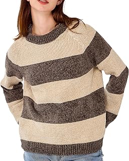 Simple&Opulence Chenille Jumper with Crewneck and Ribbed Cuffs