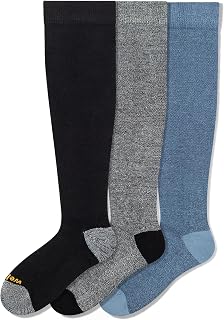 Wellow 3-Pack Compression Socks for Women & Men – 18-25 mmHg Support, Breathable, Wavebreak, Large