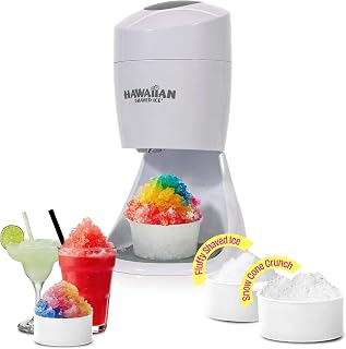 Hawaiian Shaved Ice S900A Machine with 2 Ice Molds, Non-slip Mat, and 1-Year Warranty