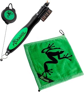 Frogger BrushPro Golf Club Cleaning Set with Ergonomic Brush & Towel