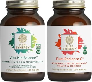 PURE SYNERGY Women’s Multivitamin + Stress Support Bundle with Organic Adaptogens