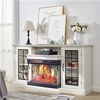 AMERLIFE 3-Sided TV Stand with Hidden Storage for 65'' TVs, 12 Color Options