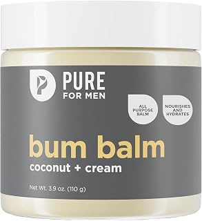Pure for Men Bum Balm: Hydrating & Deodorizing Coconut Cream Relief