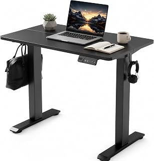Claiks 35x20" Electric Standing Desk | Height-Adjustable, Memory Presets, Cable Organize, Space-Saver for Home