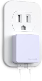 Nekmit 2-Port USB Wall Charger for iPhone 14 Series & More, Purple