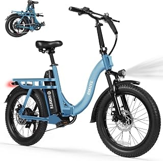 Eskute 1200W Fat Tire Folding E-Bike with 48V Battery, NFC Unlock, 20+ MPH, 55 Miles Range