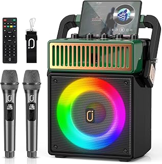 JYX 200W Karaoke Machine with Wireless Mics & 8" Woofer