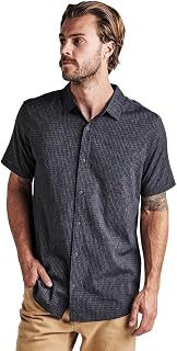 Roark Button-Up Short-Sleeve Shirt in Black, Size Large