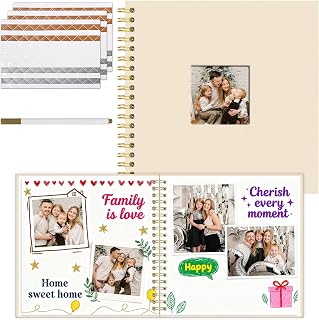 Vienrose 10x10" Linen Hardcover Photo Album for DIY Memories