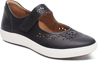 Aetrex Erica Women's Orthopedic Mary Jane Flats with Arch Support and Hook & Loop Straps