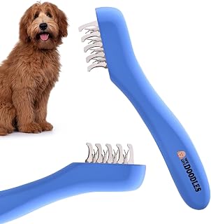 WE LOVE DOODLES 5-Blade Undercoat Rake Dematting Comb for Dogs