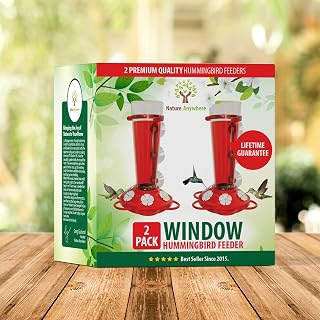 Nature's Way 3-Color Hummingbird Feeders for Outdoor Nectar Feeding