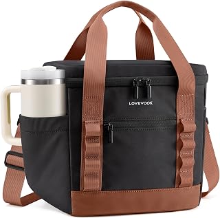LOVEVOOK Insulated Lunch Bag for Both Women & Men, Large Leakproof Adult Box