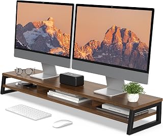 Fenge Desk Monitor Stand with Storage Compartments