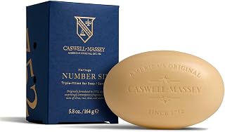 Caswell-Massey Natural Bar Soap for Men, Softening Body Soap with Essential Oils, 5.8 oz