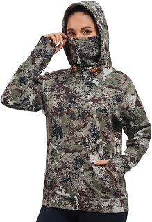 BASSDASH Women's Waterproof Fleece Hiking Pullover with Gaiter