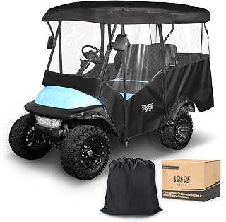 10L0L Golf Cart Enclosure for 4 Passengers, 86" Waterproof Roof