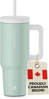 GROSCHE Aspen 40 oz Insulated Tumbler with Straw and Handle