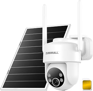 ZUMIMALL 4G LTE Outdoor Security Camera with Night Vision & Auto Tracking