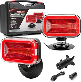 SUPAREE Magnetic Trailer Tail Light Kit with Rechargeable LED Towing Lights